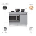 Ver imagem 6 de Balcão de Cozinha 102cm para Cooktop Georgia Cinza Claro - Lumil