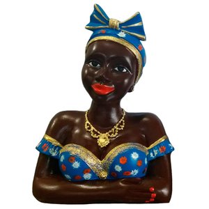 Namoradeira Grande Com Laço no Cabelo - Azul