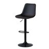 Banqueta Alta Vintage Estofada com Base Giratória e Regulagem de Altura - Preto - 1