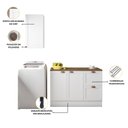 Ver imagem 4 de Armário Cozinha e Multiuso 3 Peças 120cm Unna Poliman Móveis