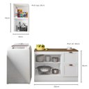 Ver imagem 2 de Armário Cozinha e Multiuso 3 Peças 120cm Unna Poliman Móveis