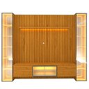 Ver imagem 2 de Estante Ripado Home para Tv 84 Polegadas 217cmx304,8cm com Led Ripada 5 Portas 100% Mdf Nobre Clean/luminare