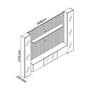 Ver imagem 3 de Estante e Home Theater Ripado para TV até 84 Polegadas com 100% MDF 304,8cmx217cm Led Ripada 5 Portas Nobre Clean Luminare Marrom Naturale