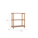 Ver imagem 6 de Estante Laguna 3 Prateleiras 90cm Verniz Amêndoa