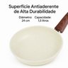 Frigideira Cerâmica Antiaderente 24cm Bege Compatível com Fogão Indução - 3
