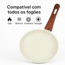 Ver imagem 2 de Frigideira Cerâmica Antiaderente 24cm Bege Compatível com Fogão Indução