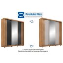 Ver imagem 2 de Guarda Roupas 3 Portas de Correr de (1 C/ Espelho) e 2 Gavetas C/ Pés Moema Flex Amêndola/nude ou