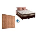 Ver imagem 1 de Cama Box Casal + Colchão Classic + Guarda Roupa Master Vip 8.4 Atacama