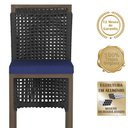 Ver imagem 3 de Banqueta em Alumínio Roma Marrom Corda Náutica Tecido 10
