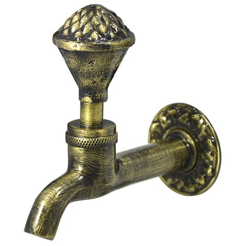 Torneira Banheiro Lavatório Ouro Velho Retro Vintage Parede