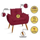 Ver imagem 2 de Kit 02 Poltronas + Namoradeira + Puff Opala Balaqui Decor Marsala
