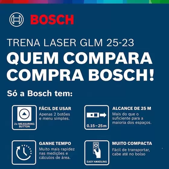 Trena a Laser Bosch Glm 25-23 25mts 0601072w00000 - 5