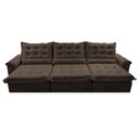 Ver imagem 5 de Sofá Retrátil e Reclinável 3,85m Cama inBox Big Fresh com SoftGel D40 Velupluma Café