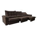 Ver mais imagens de Sofá Retrátil e Reclinável 3,85m Cama inBox Big Fresh com SoftGel D40 Velupluma Café
