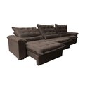 Ver imagem 7 de Sofá Retrátil e Reclinável 3,85m Cama inBox Big Fresh com SoftGel D40 Velupluma Café