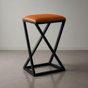 Ver imagem 1 de Banqueta Z Baixa 50 Cm Banquinho Cozinha Balcão Bar Corino Caramelo