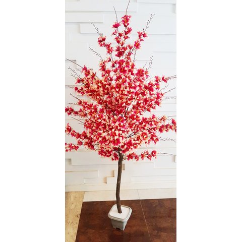 Planta Artificial Árvore LÍRIO ROSA VINTAGE com 1,30 metros de altura