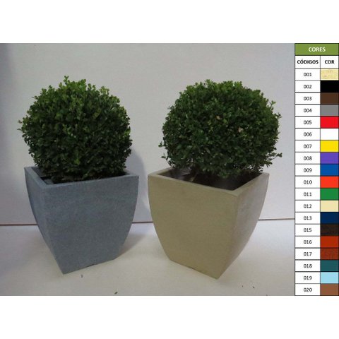 Kit 2 Vaso Planta 30x30 Moderno Trapézio Polietileno BGPLASTICOS VINHO BORDO 021