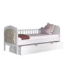 Cama Babá Provence com Capitonê e Auxiliar Branco Soft - Matic Móveis - 1
