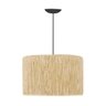 Luminária de Teto Shalon Corda Sisal Natural Palha Moderna:preto - 2