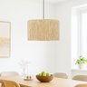 Luminária de Teto Shalon Corda Sisal Natural Palha Moderna:preto - 1