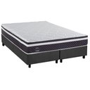 Ver imagem 1 de Cama Box King: Colchão Molas Ensacadas Herval C1789 + Base Crc Suede Gray (193x203)