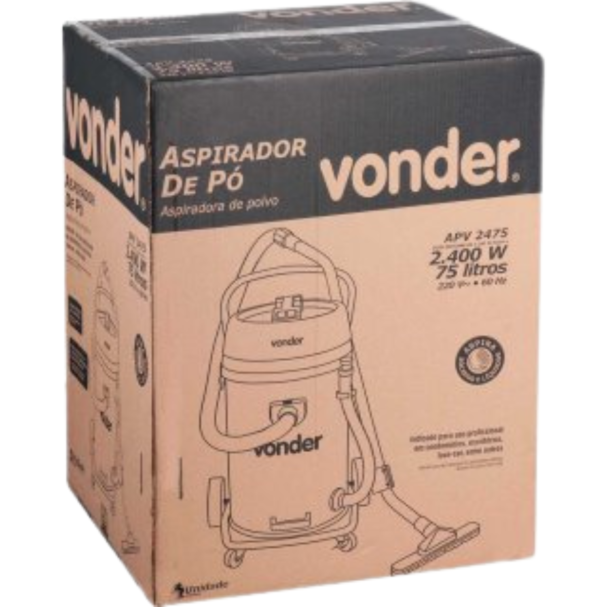Aspirador de Pó e Liquido Profissional Apv2475 220v Vonder - 2