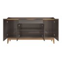 Ver imagem 3 de Buffet 160cm 4 Portas 1 Gaveta Ravena Versátile Casa D