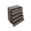 Ver imagem 5 de Cômoda 5 Gavetas com Organizador Tampo Vidro Belize 