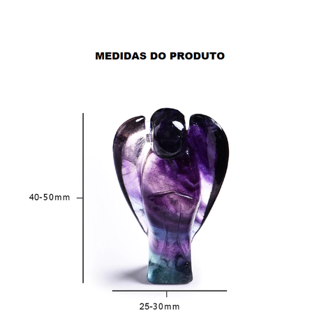 Anjos da Guarda de Ametista Conjunto Bibelô