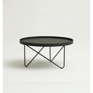 Mesa de Centro Steel - Tampo Laqueado - Base Aço Carbono - 80x35