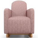 Ver imagem 3 de Poltrona de Amamentação com Balanço Orgânica Saori W01 Linho Rosa - Lyam Decor