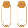Kit 2 Arandelas Parede Oval Globo Vidro Quarto Sala Dourado - 1