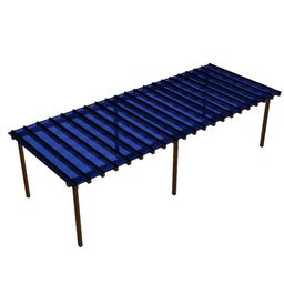 Kit Policarbonato Azul 4mm 12,00m X 4,00m - Perfis Naturais - 1