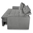 Ver mais imagens de Sofá Retrátil e Reclinável 3 lugares com Molas 1,80m Vegas Suede Cinza Adonai Estofados