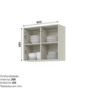 Ver imagem 2 de Armário Aéreo 2 Portas Fineze Henn 80cm Modulado