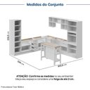 Ver imagem 3 de Cozinha Planejada 12 Peças sem Tampo com Cristaleira e Ilha Marselha CabeCasa MadeiraOriginals Branco