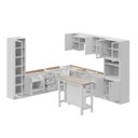 Ver imagem 7 de Cozinha Planejada 12 Peças sem Tampo com Cristaleira e Ilha Marselha CabeCasa MadeiraOriginals Branco