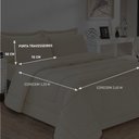 Ver imagem 4 de Jogo de Cama Soft Conforto Casal Queen 3 Peças Bege Casa Dona