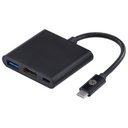 Ver imagem 5 de Adaptador Hub Usb Tipo C X Usb Tipo C, Hdmi 4k, Usb 3.0, 5gbps 20cm - Hchuc-20