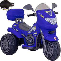 Moto Eletrica Infantil Biemme Sprint Turbo Power 12v Azul - 1