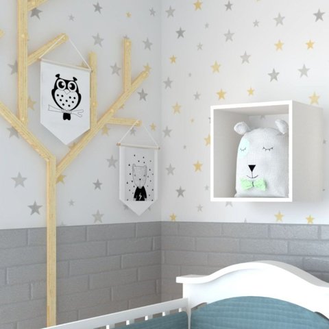 Nicho para Quarto Infantil Kitcubos Branco