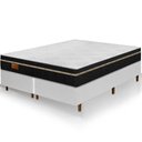 Ver imagem 2 de Cama Box Branca + Colchão King Size Bio Magnético Massageador e Ortopédico Espuma D33