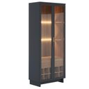 Ver imagem 1 de Cristaleira Adega 2 Portas 1 Gaveta Tijuca C05 Preto Fosco/noce Milano - Mpozenato