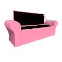 Ver imagem 3 de Recamier Baú Calçadeira Chaise Quarto King 195cm Madrid:suede Rosa