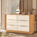 Ver imagem 1 de Cômoda Casal 6 Gavetas Giardino Cinamon Touch Off White Demóbile