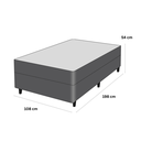 Ver imagem 3 de Cama Box ISO D45 Solteirão Ortobom Marrom/Branco