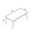 Ver imagem 4 de Mesa de Jantar 6 Lugares 1.8 Detroit Off White/nature - Tebarrot Móveis