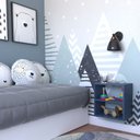 Ver imagem 1 de Nicho com Prateleira para Quarto Infantil Azul