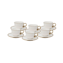 Ver imagem 1 de Conjunto 6 Xícaras Chá Porcelana Egg Branco 200ml- Wolff